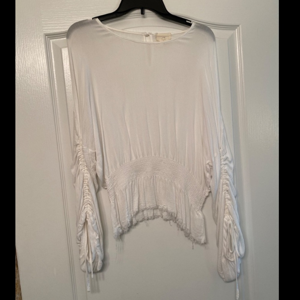 White boutique top, size Large